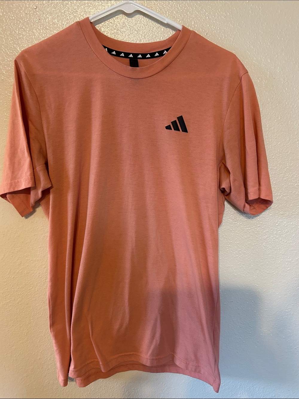 Men's Adidas Athletic Crewneck T-Shirt - Dusty Rose
